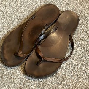 American Eagle Leather Flip Flops